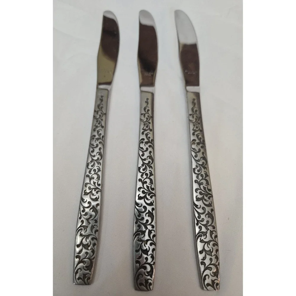 Unknown Manufacturer CORSICAN Stainless 3 Dinner Knives‎ Japan Flatware B117G